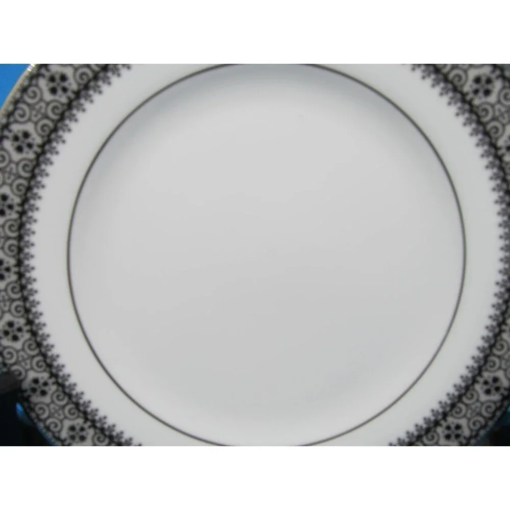 Noritake  Segovia Set Of 6 Black And White 6 1/2